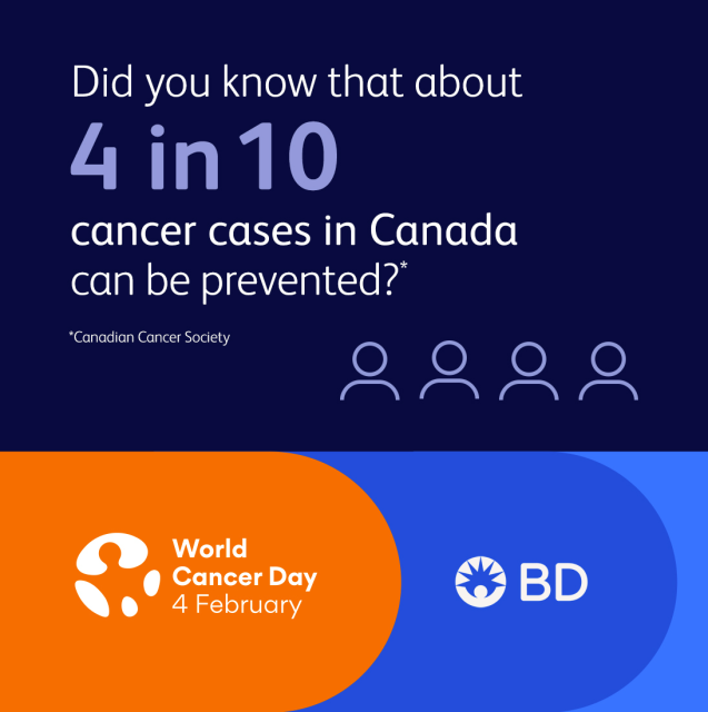 markenics's tweet photo. February 4 marks #WorldCancerDay. BD takes pride in offering solutions from research to diagnosis &amp; from preparation to administration for the optimal management of the disease &amp; improving the quality of care for patients. #BDemployee https://t.co/CqOXMWO5bD