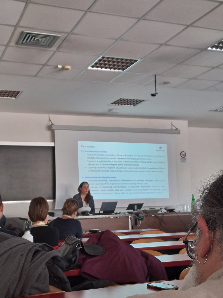 Eleonora Miaci (@eleonoramiaci) on Twitter photo Always inspiring listening to <a href="/Ceciglia_ka/">Cecilia Fortunato</a> 👏
Today she's presenting EU-Border crisis on Twitter: sentiments and misinformation analysis
<a href="/SaraMic_/">Sara Miccoli</a> <a href="/elelona/">Elena Ambrosetti</a>
#PopDays2023 Always inspiring listening to <a href="/Ceciglia_ka/">Cecilia Fortunato</a> 👏
Today she's presenting EU-Border crisis on Twitter: sentiments and misinformation analysis
<a href="/SaraMic_/">Sara Miccoli</a> <a href="/elelona/">Elena Ambrosetti</a>
#PopDays2023