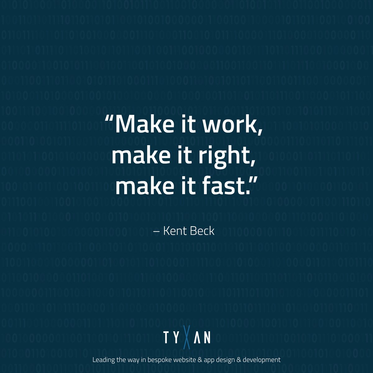 TyxanLtd's tweet photo. First Quote of the week for 2023 π€π
#Tyxan #WebDevelopment #HTML #Website #CSS #Coding #Programming #JavaScript #Developer #Programmer #WebsiteDesign #Designer #WebDesigner #QuoteOfTheWeek #WebQuote #LoveMyJob https://t.co/aROnIf7WYw