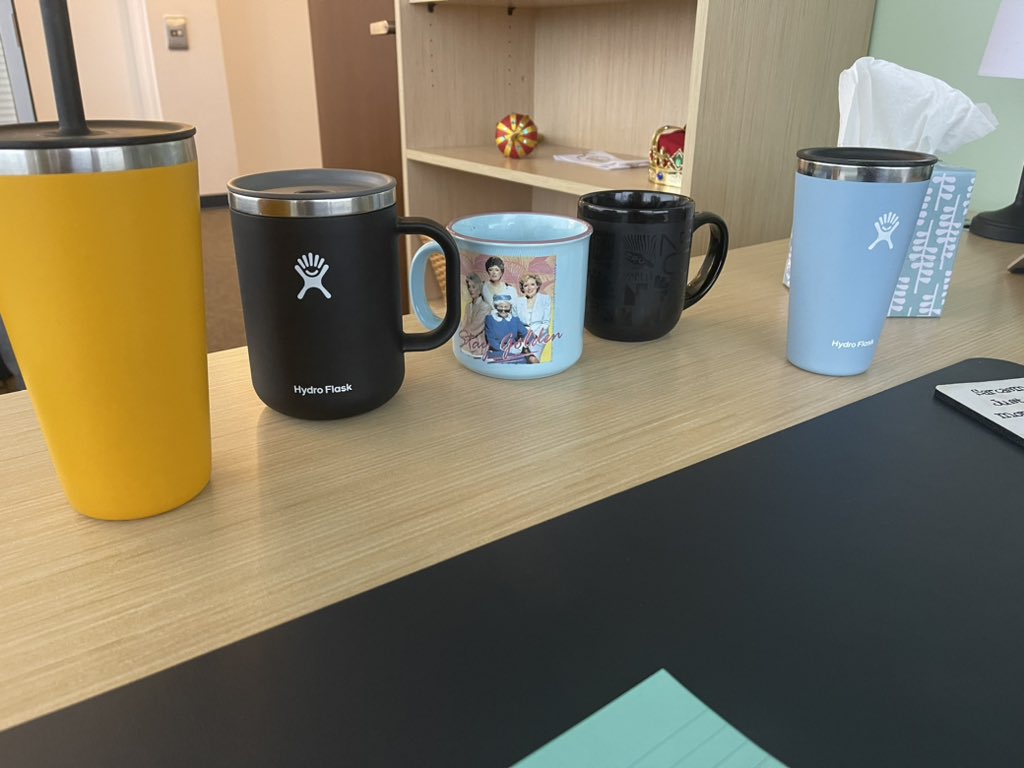 RussClarkMedia's tweet photo. How many cups are on your desk this morning? 😂
#PRlife #NHCS https://t.co/5JXEP2QVaJ