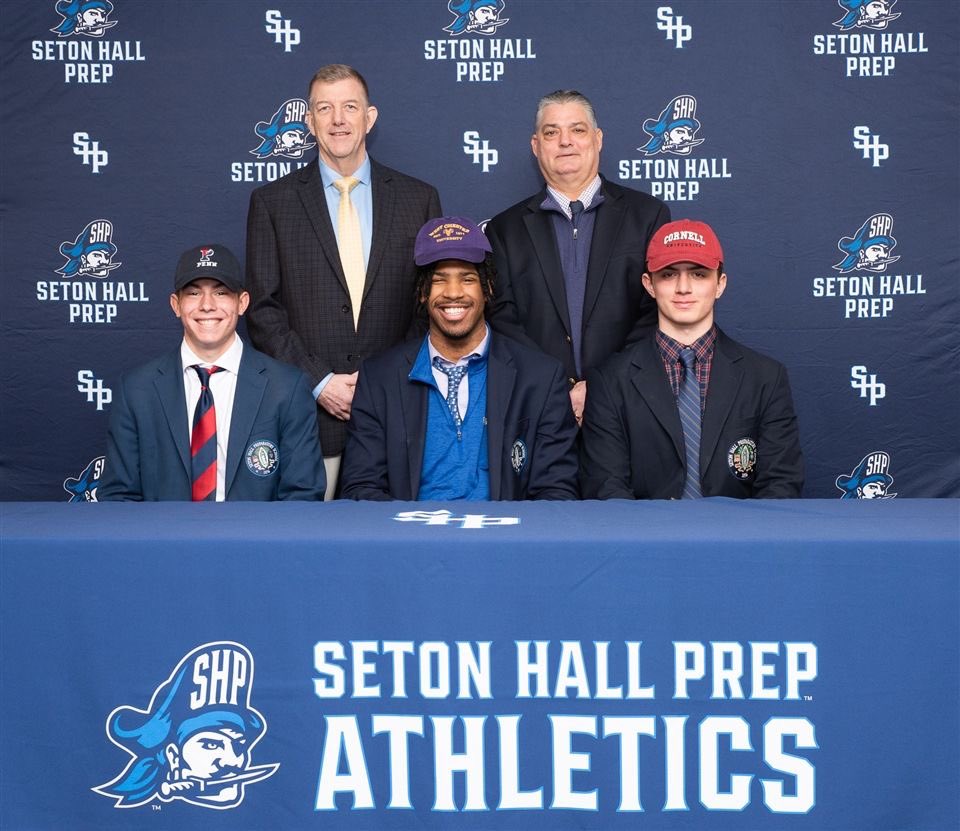 SHP_Athletics's tweet photo. Congratulations to our student-athletes who participated in February’s Signing Day - Joaquin Niehenke (Soccer, University of Pennsylvania), Nikolis Tsavekou (Crew, Cornell University), and Darrius Phillips (Basketball, West Chester University). #HZF! https://t.co/hGEPevjZMd