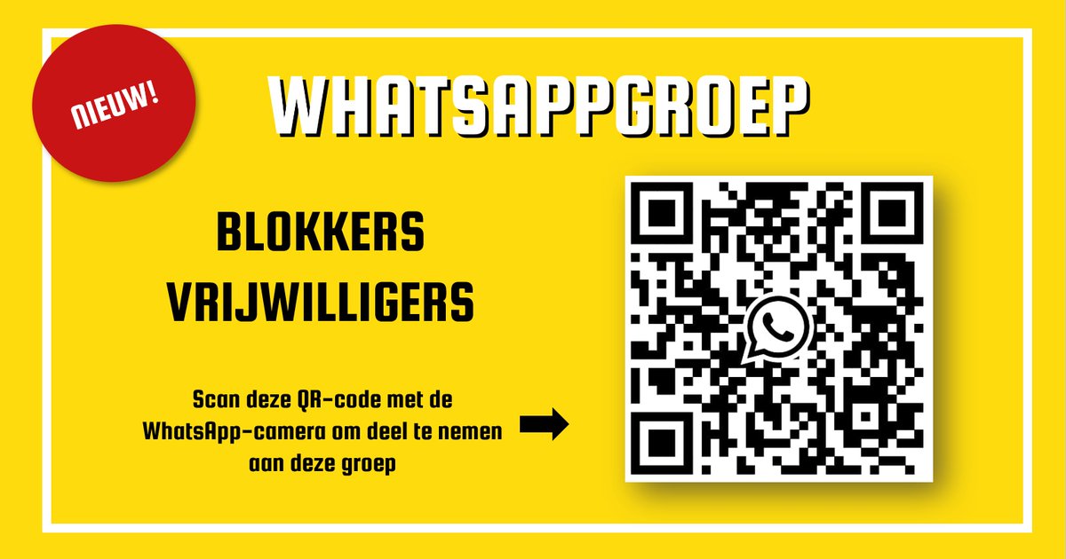 Lijkt het je leuk om onze vereniging te helpen als vrijwilliger, maar wil je niet vastgelegd worden op vaste inzet? In de WhatsApp groep "Blokkers vrijwilligers" worden verzoeken tot invulling van een specifieke taak gedaan. 

👉🏻blokkers.nl/1/437/nieuw-wh…