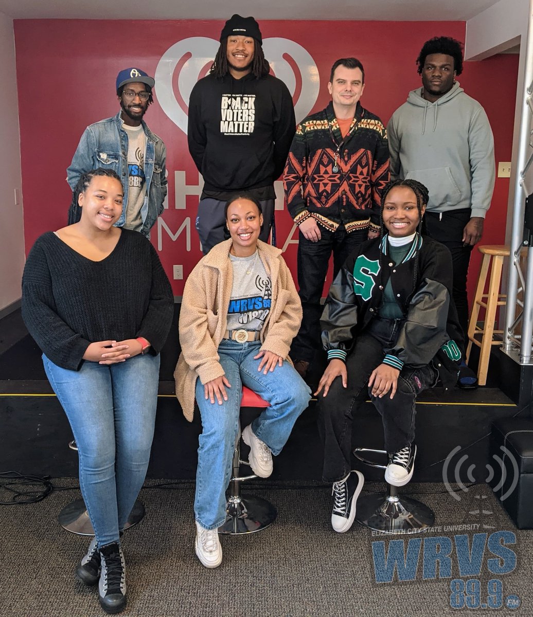 WRVS899's tweet photo. Six WRVS-FM 89.9 students traveled to iHeartMedia Norfolk to learn about radio broadcasting, podcasting, and media opportunities. Thanks to the staff for an everlasting experience. (01.26.23) #ECSU #HBCU #wrvs899 #ff #PleaseRT https://t.co/Y5xZfBTbFw
