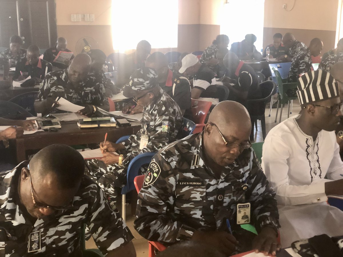 On going training today being 3rd of February, of the Election Security Personnel against the upcoming 2023 general elections, which was presided over by the Hon Rec Prof Ike C. Uzochukwu. #NigeriaDecides2023