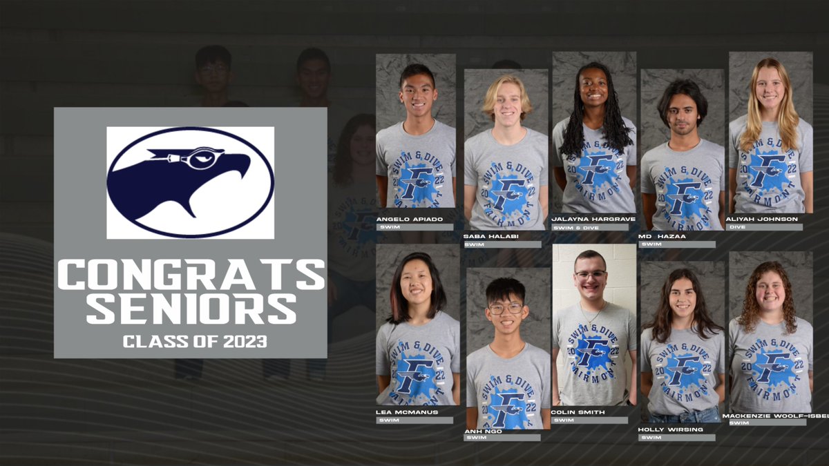 It's Senior Night! Join us tonight at 5:30 for The Firebird Free Meet at the Kettering Rec Center.  Swim fast Birds!!
<a href="/FHSAthletics1/">Fairmont Firebird Athletics - Chris Weaver, AD</a> <a href="/birdisthaword13/">Sparky</a>