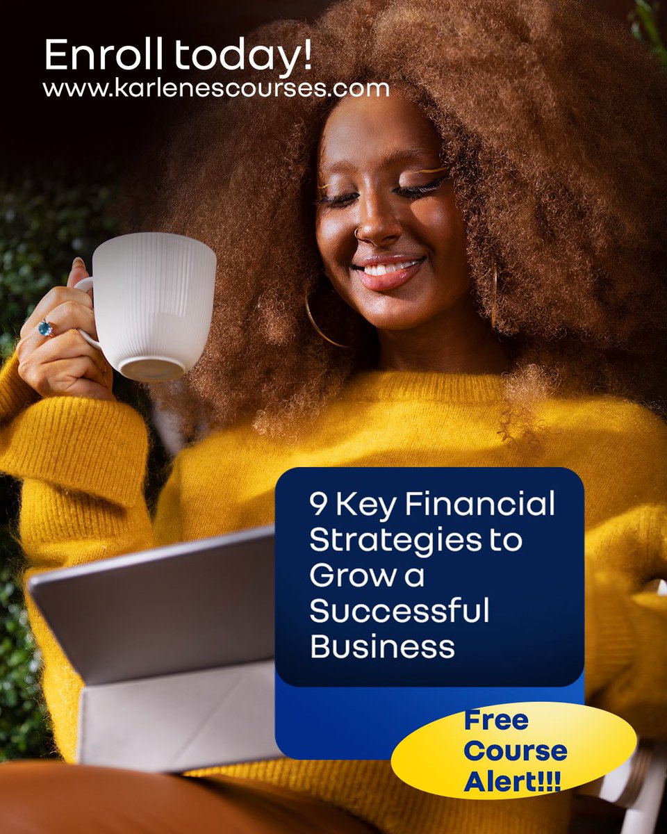 KSRsolutionsllc's tweet photo. Unlock the secrets to successful business growth with our 9 Key Financial Strategies To Grow A Successful Business course! #financialstrategies #businessgrowth https://t.co/ra2oPucR90