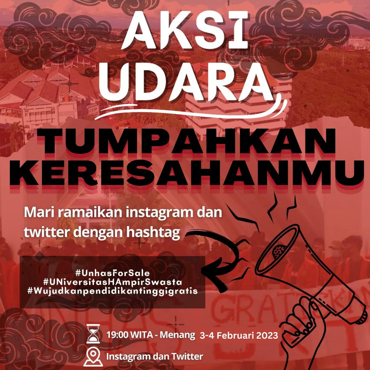 #UnhasForSale
#UNiversitasHAmpirSwasta
#Wujudkanpendidikantinggigratis