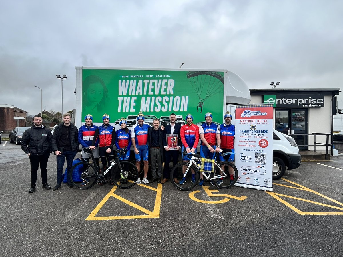 Harry Wilkins (@hwilkinserac) on Twitter photo Really loved helping <a href="/WheelersTondu/">Tondu Wheelers</a> here at H5 today. They are cycling from Cardiff to Murrayfield in Scotland for the ‘My Name’5 Doddie’ foundation🤝 This is to raise awareness and funds for people suffering with MND, please show your support! justgiving.com/fundraising/to… Really loved helping <a href="/WheelersTondu/">Tondu Wheelers</a> here at H5 today. They are cycling from Cardiff to Murrayfield in Scotland for the ‘My Name’5 Doddie’ foundation🤝 This is to raise awareness and funds for people suffering with MND, please show your support! justgiving.com/fundraising/to…