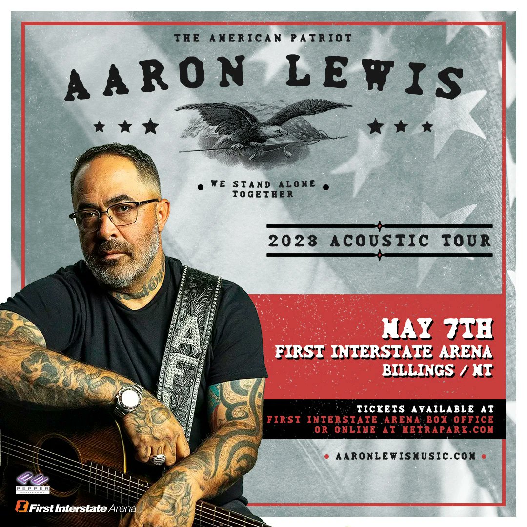 📣ANNOUNCEMENT: #PepperPresents @Aaron Lewis live on his Acoustic Tour at the [VENUE] on May 7th!
Pre-Sale: Thursday, 2/9 10 AM - 10 PM
On-Sale: Friday, 2/10 at 10AM
More Info ➡️ rdar.li/7aOLMpb