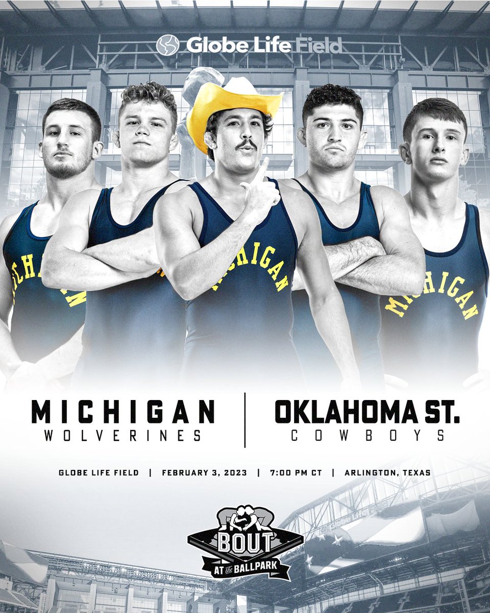 Match Day in Texas. Let's Ride. 
🆚 #11 Oklahoma State
⏰ 7:00 PM CT
📍 Arlington, Texas
📺 myumi.ch/x7dXV
📊 myumi.ch/qGAd2
🎟️ globelifefield.com/bout