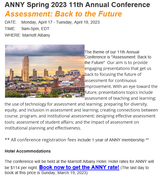 assessny's tweet photo. Join ANNY and Participate in our Spring Annual Conference where professionals in educational assessment will meet, collaborate, and fill their toolbag with all sorts of great information, tips, and tricks. 
 We're looking forward to seeing you in Albany!  https://t.co/ShAZ83D4Fn https://t.co/qROKl69026