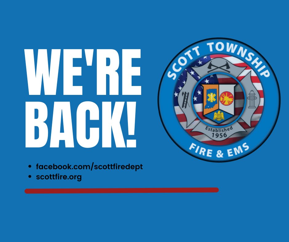 ScottFireRescue's tweet photo. Happy Friday! We've been quiet for awhile, but we're excited to reconnect with all of our followers and show you what we've been working on to keep our community safe.

We have a new Facebook page as well if that's more of your thing! https://t.co/J3hGLxh3Qx https://t.co/PWEwwuN0kw