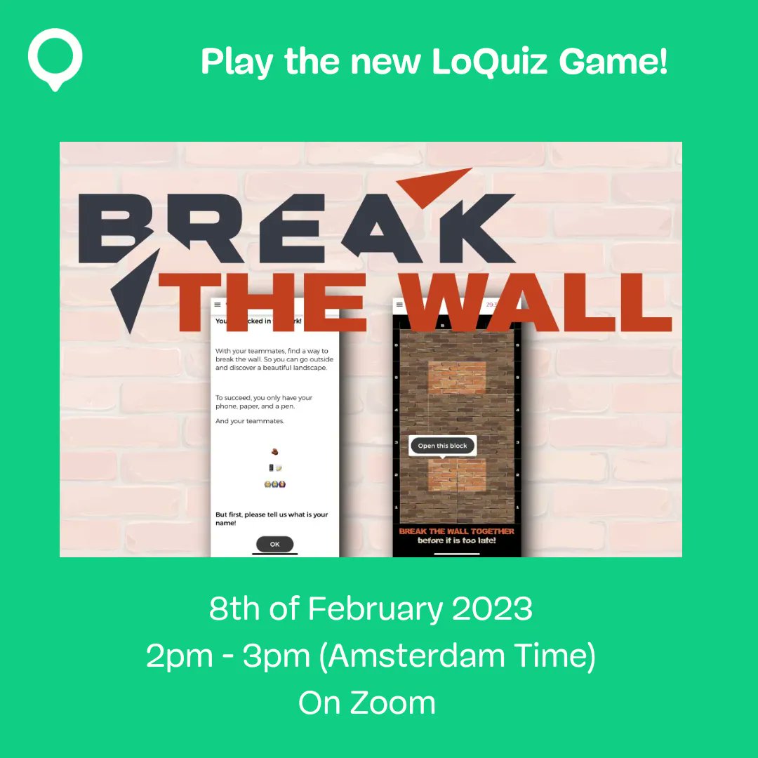 loquizgame's tweet photo. 😍 Participate in the 08/02 meeting and play at the new LoQuiz game: 
Break The Wall 

#game  #LoQuiZ #Gamification #gamedemo https://t.co/0RnTsRn8V3