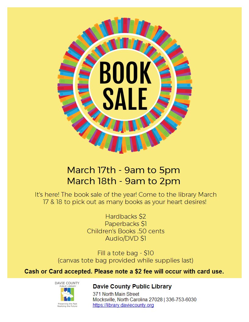Attention! Attention! It's what you've all been waiting for... a book sale! 😃

#bookstagram #booksale #library #dcpl #wehopeyoureready