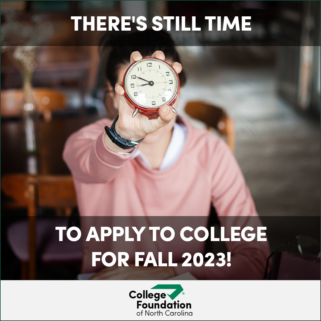 CFNC's tweet image. Hey, Class of 2023 — still have college apps to send? Check the admissions deadlines to see which North Carolina schools are still accepting applications this month! bit.ly/3kuzP7H

#CFNC #CollegeApplications #ApplicationDeadlines