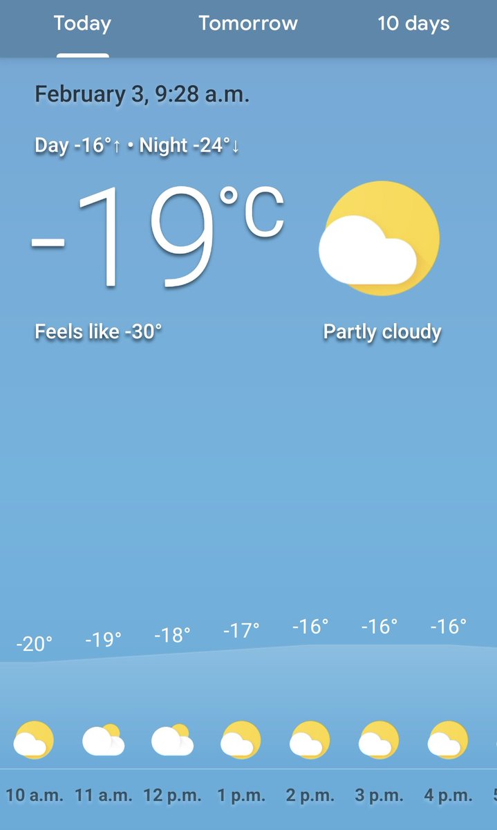 Lectox's tweet image. Sensação de -30? Espero sobreviver hoje.