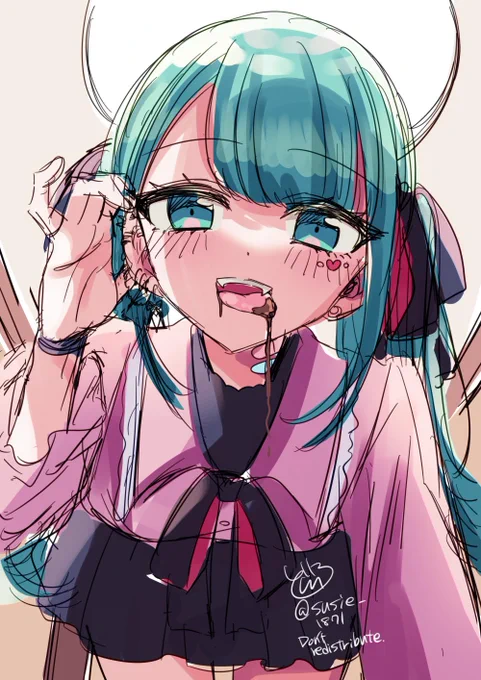 バレンタイン用のヴァンパイアミクさんwip 