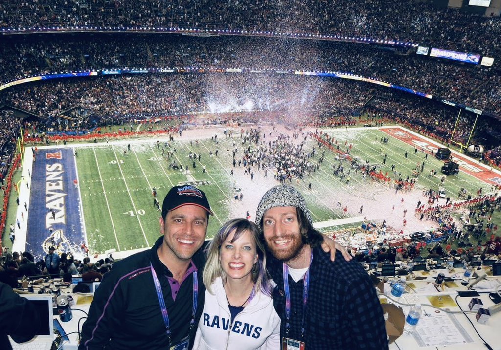 WNST's tweet photo. If you are a Baltimore Ravens fan who was in New Orleans 10 years ago today, let me know if you were doing the 2:52 march down Poydras. Still the greatest thing I’ve ever witnessed as a Baltimore sports fan. I am grateful for you! #JennStrong #RavensFlock https://t.co/I4RaknPx83