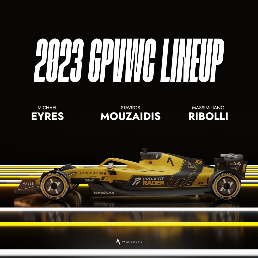 ValleEsports's tweet image. Our 2023 lineup, announced.

This is how we will be lining up for our first @GPVWC Superlights season.

#SiamoValle