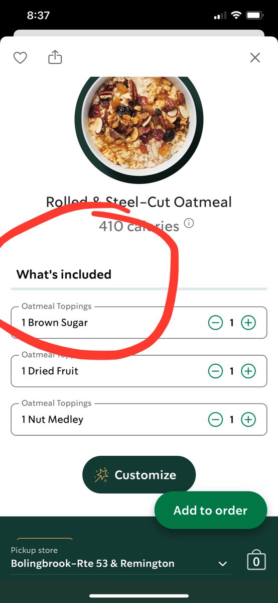 caritabby's tweet photo. @Starbucks i use to get oatmeal all the time with all toppings then your employees told me that now i have to manually add toppings/request them BUTTT they are already on there😒 This is the 3rd time i don’t get my toppings!! https://t.co/W9uFP0Am0U