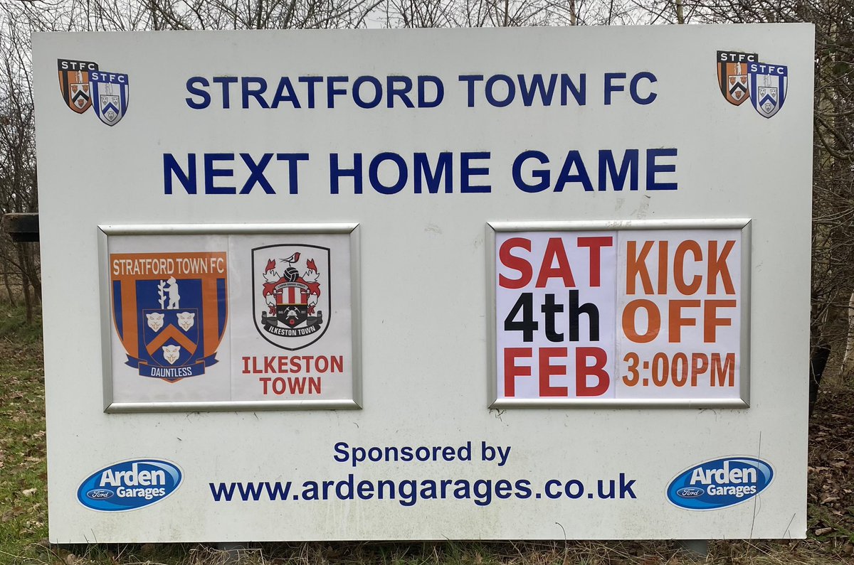 StratfordTownFC's tweet photo. We’re at home tomorrow against Ilkeston Town. The Bards will be looking to pick up a successive league win.
Get down to the Arden Garages stadium & support the team. #bardyarmy #thebards https://t.co/BLQa3Pqn3M