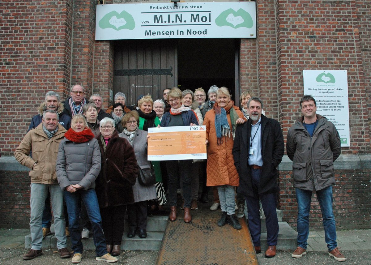 #Belgoprocess schenkt 3.500 euro aan V.Z.W. Mensen In Nood Mol (MIN Mol). Meer info: shorturl.at/fzNRY