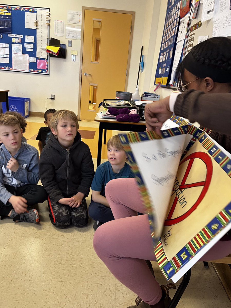 AntEdCentre's tweet photo. Ms. Stacey visited grade 2 to share the amazing story of Viola Desmond! https://t.co/zY2QIKTkR4