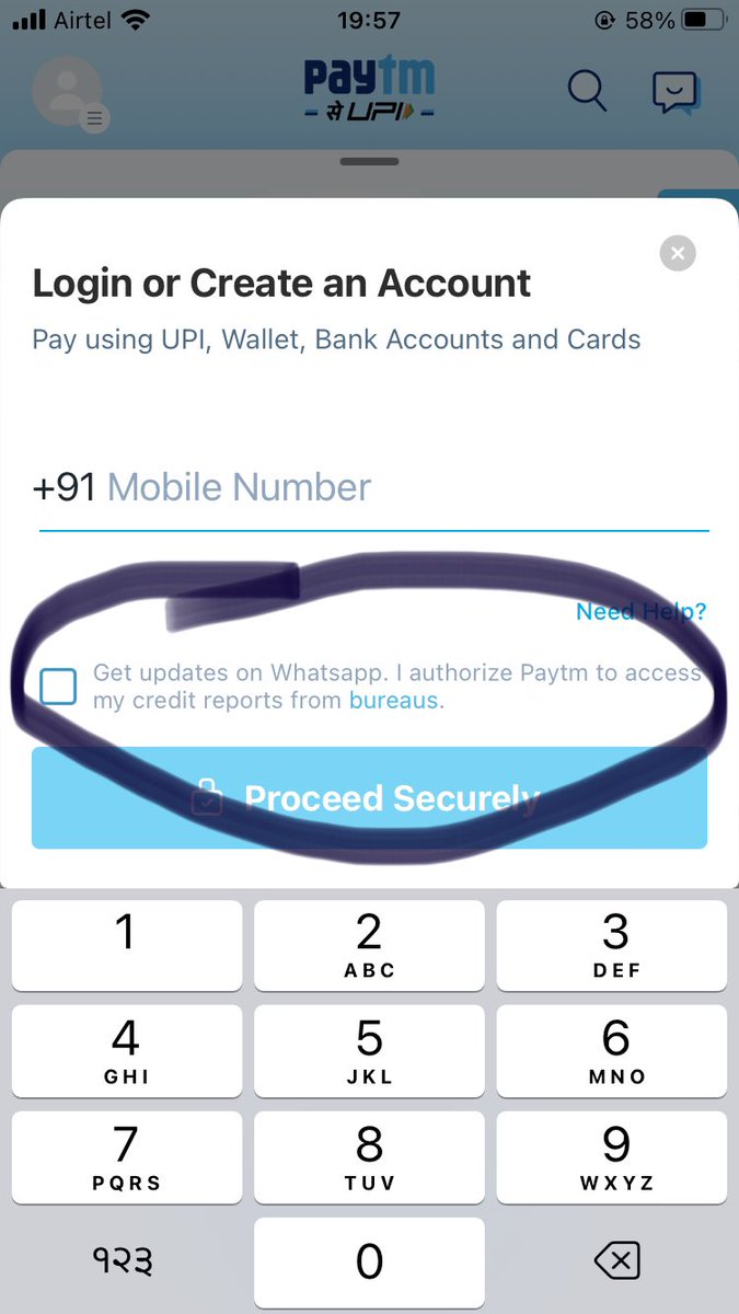 harkirat1892's tweet photo. What have we come to, making people agree for credit report access at login itself? https://t.co/E6EoyzZ7t9