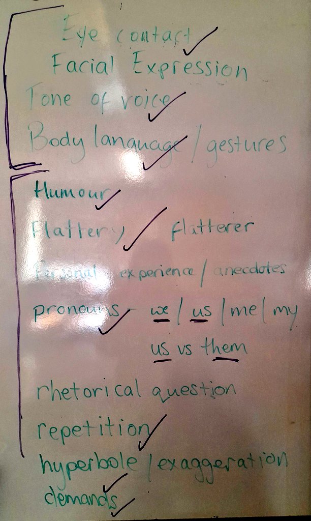 Working on language of persuasion with 5th Years and luckily #MickLynch gave a rousing speech this week. Paired it with the incomparable #TonyBenn. Students came up with a list of techniques to identify and away we went. Great to see them engaged! @HolyChildCS