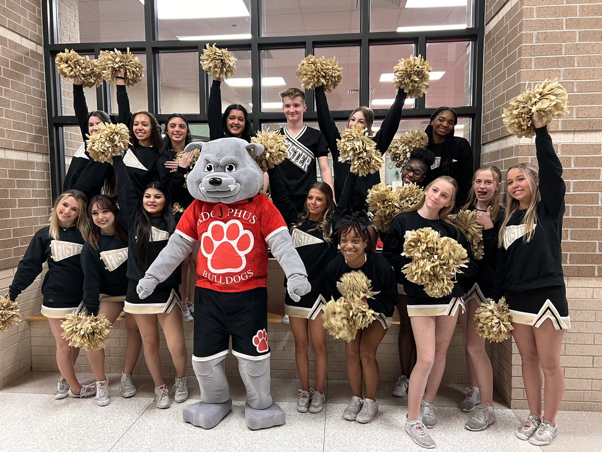 Celebrating Adolphus Elementary this morning! #goldtrack