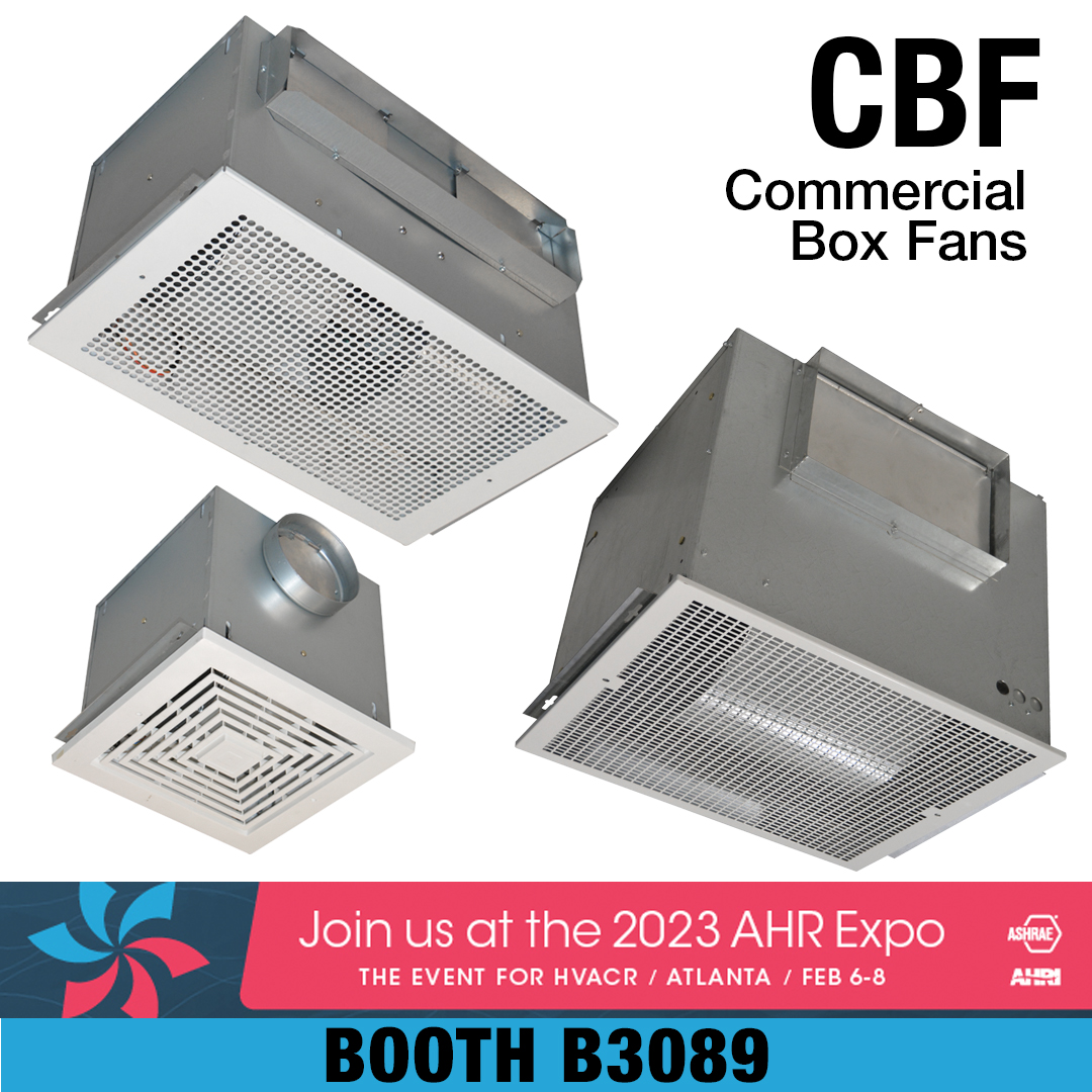 CanarmHVAC's tweet photo. AHR Expo is just days away! Stop by Booth B3089 to see our CBF series Commercial Box Fans - ideal for offices, conference rooms, public restrooms and more. Available in multiple sizes.

#ahrexpo #boxfans #ductventilation #hvac #ventilation https://t.co/nrSpsWrxfY