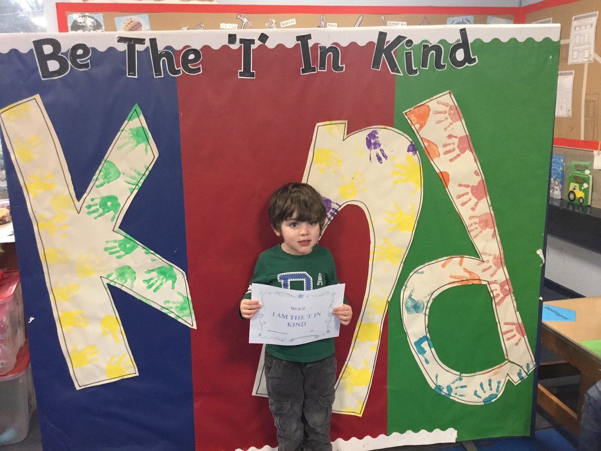 This afternoon we have introduced the ‘I in Kind’ to the class. Each week, one child from each group will be rewarded with a certificate for acts of kindness well done to the first 3 children to be given the award