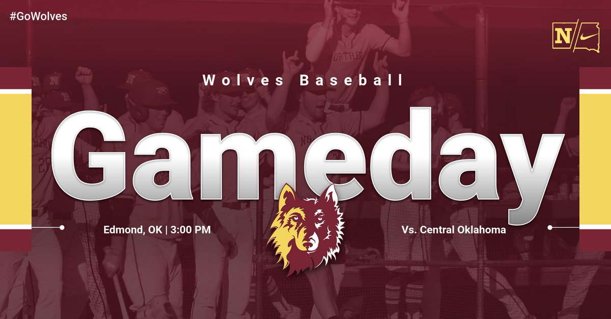 NSUWOLVES_BS's tweet photo. IT IS GAMEDAY!!! Today is finally Opening Day for the Wolves as we take on Central Oklahoma at 3 pm. 

#GoWolves 🐺 #OpeningDay https://t.co/yx5CAhPSlq