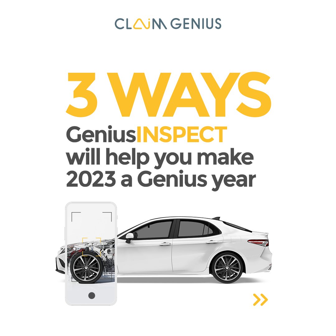 ClaimGenius's tweet photo. Manual inspections often become time-consuming and expensive, only to give inconsistent estimates. GeniusINSPECT, on the other hand, relies on our world-class AI to automate your inspection process.
Make your inspections efficient, and get ready to #ClaimTheFuture. https://t.co/oeeuYqTdj1