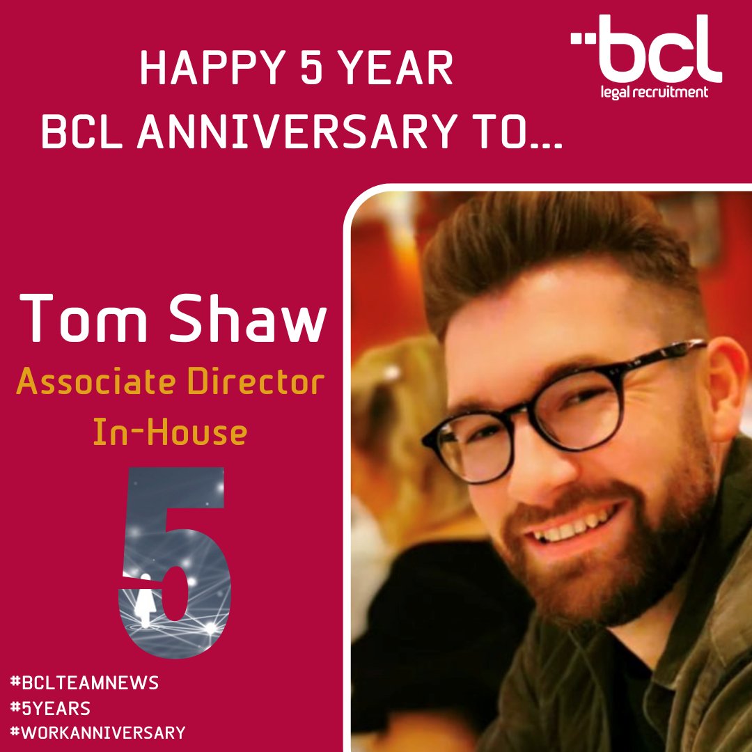 Happy 5 year BCL birthday Tom Shaw!🙂#5YearWorkAnniversary #BCLersAreUs
