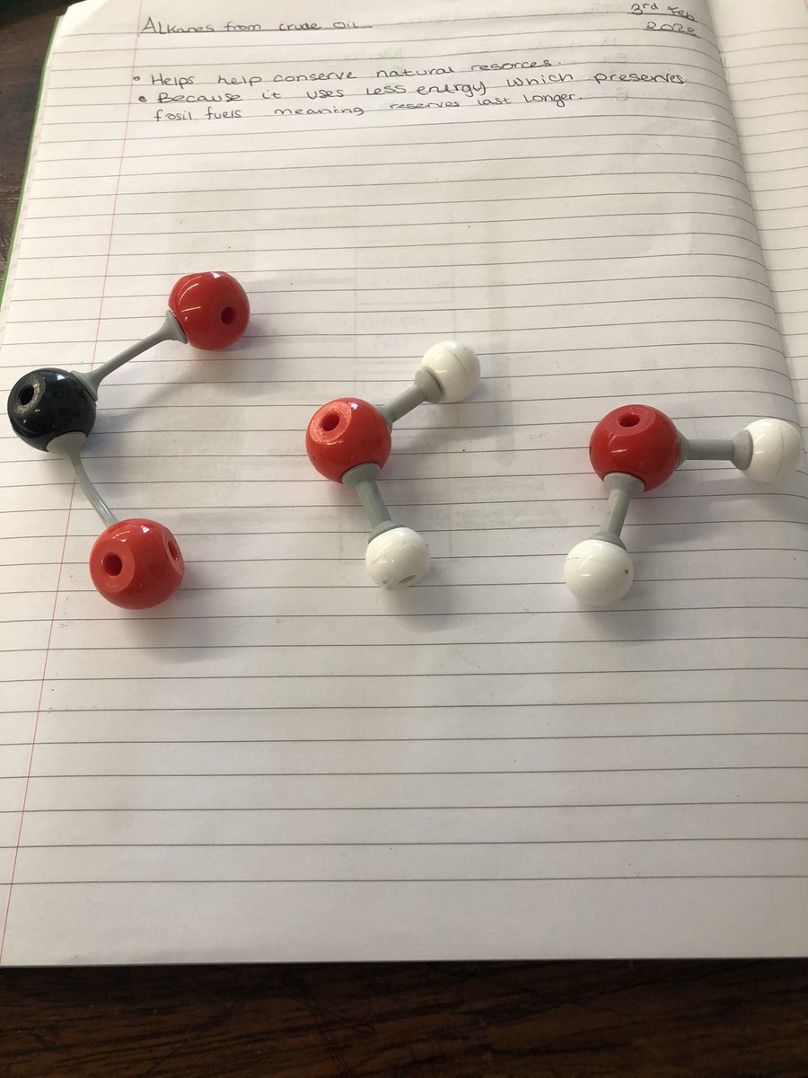 PatchwayS's tweet photo. Year 11 have been learning about hydrocarbons and their combustion this week. They were asked to demonstrate this using molymods #ambitious #respectful #excellent @olympustrust @PatchwayC_S https://t.co/9atZZBlYZT