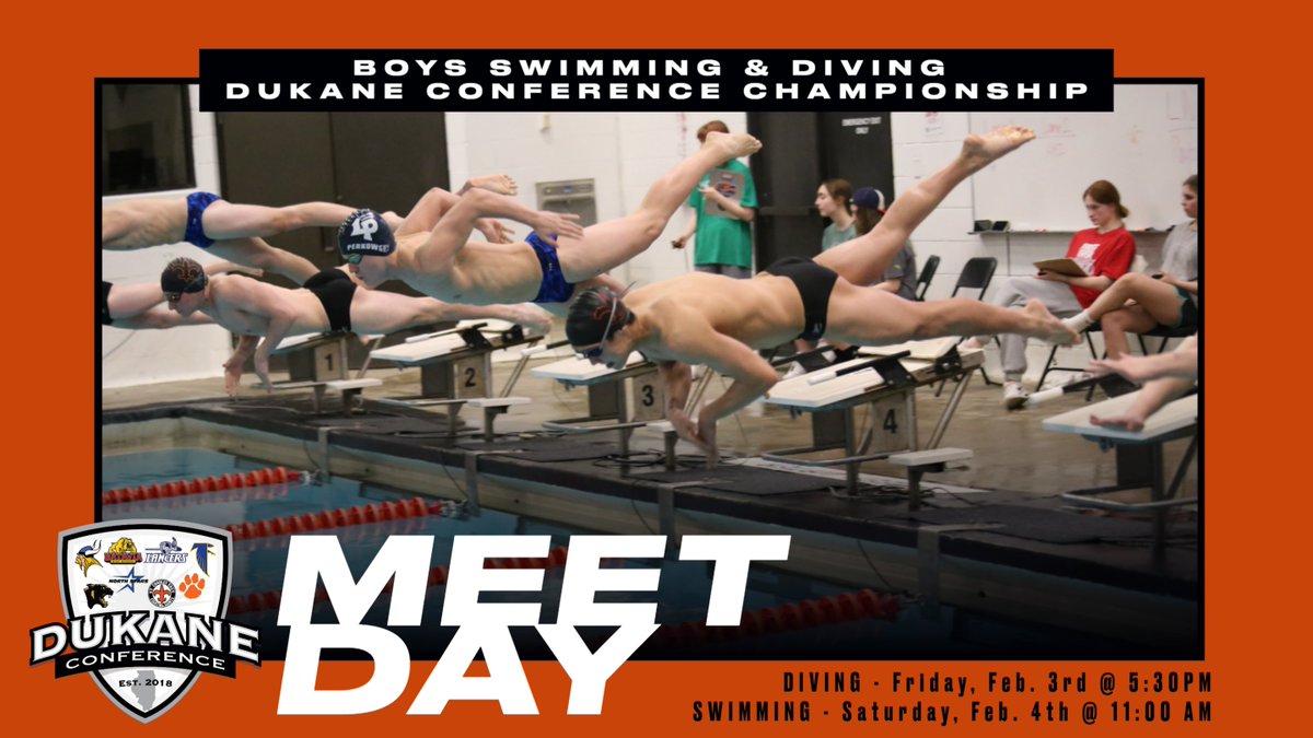 We are excited for the start of the DuKane Conference Boys Swimming &amp; Diving Championship Meet today at the Norris Rec Center. Diving is tonight @ 5:30pm Swimming is on Saturday @ 11:00am. Best of Luck to all competitors!!! <a href="/scnboyswimdive/">Robert Rooney</a> <a href="/LPHSSwim/">Lake Park Swim Team</a> <a href="/MsShawWN/">Angela Shaw</a> <a href="/GBNEswim/">Glenbard Swimming</a>