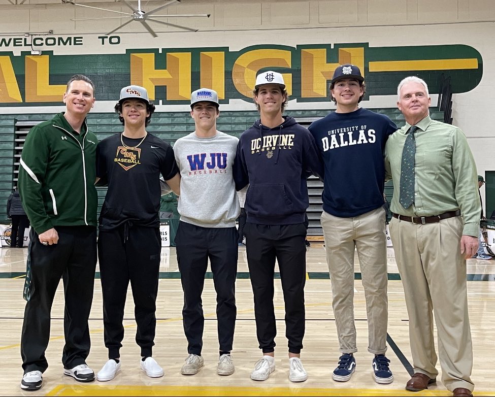 Royal HS baseball (@baseball_royal) on Twitter photo Congratulations to <a href="/TrevorHansen33/">Trevor Hansen</a> UC Irvine <a href="/OwenMuench2023/">Owen Muench</a> William Jessup University <a href="/CarlitosNunez7/">Carlitos Nuñez</a> University of Dallas <a href="/RiderGordon23/">Rider</a> Claremont McKenna University for signing their NLI. We are proud of you. <a href="/HeyMayewhereru/">Daniel Maye</a> <a href="/CoachLetus/">Rich Letus</a> <a href="/UCIbsb/">UCI Baseball</a> <a href="/Jessup_BASE/">Jessup Baseball</a> <a href="/UofDallas/">University of Dallas</a> Congratulations to <a href="/TrevorHansen33/">Trevor Hansen</a> UC Irvine <a href="/OwenMuench2023/">Owen Muench</a> William Jessup University <a href="/CarlitosNunez7/">Carlitos Nuñez</a> University of Dallas <a href="/RiderGordon23/">Rider</a> Claremont McKenna University for signing their NLI. We are proud of you. <a href="/HeyMayewhereru/">Daniel Maye</a> <a href="/CoachLetus/">Rich Letus</a> <a href="/UCIbsb/">UCI Baseball</a> <a href="/Jessup_BASE/">Jessup Baseball</a> <a href="/UofDallas/">University of Dallas</a>