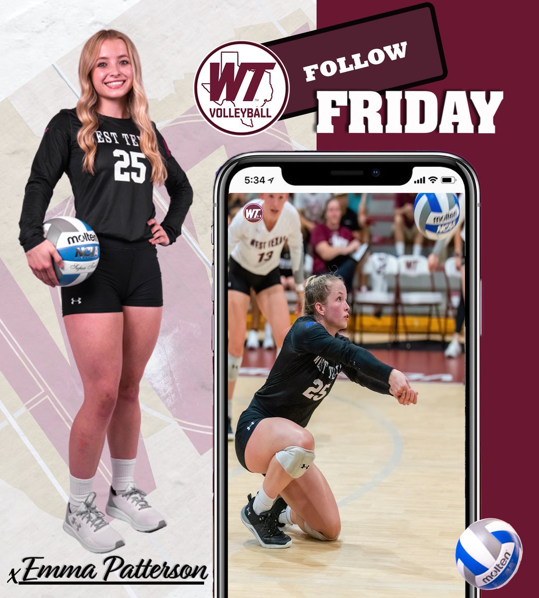 WT Volleyball (@wtamuvolleyball) on Twitter photo ๐ฝ๐ ๐๐๐ ๐จ ๐ฝ๐ฃ๐๐๐๐ชโก๏ธ <a href="/_emjoyy_/">Emma Patterson</a>
*Psychology major ๐ง
*Has a dog named Ivy๐ถ
*Enjoys reading books in her free time๐
Follow her โ๏ธ become her friend โ๏ธ
#BuffNation | #Allin | #ncaawvb | #followfriday ๐ฝ๐ ๐๐๐ ๐จ ๐ฝ๐ฃ๐๐๐๐ชโก๏ธ <a href="/_emjoyy_/">Emma Patterson</a>
*Psychology major ๐ง
*Has a dog named Ivy๐ถ
*Enjoys reading books in her free time๐
Follow her โ๏ธ become her friend โ๏ธ
#BuffNation | #Allin | #ncaawvb | #followfriday