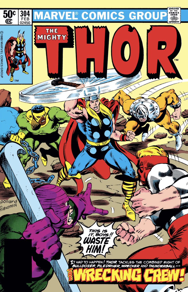 RT @XMen90sCovers: 332). Feb1981. 
Thor Vs The Wrecking Crew in a slugfest is some straight up comfort food for me https://t.co/8ZAFwU5Vrm