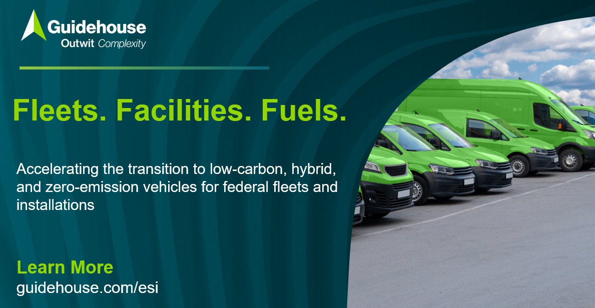 Guidehouse's tweet photo. As a comprehensive fleet solution provider, we help to accelerate the transition to low-carbon, hybrid, and zero-emission vehicles.

Learn more about how @Guidehouse helps to transform organizations: https://t.co/UoBVES3pzM

#FedFleet #Mobility https://t.co/KzXgSE2jjd