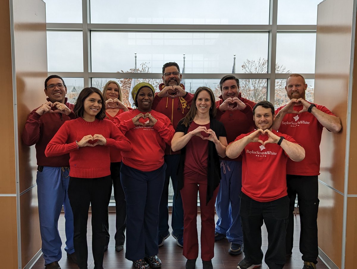 Today is National #WearRedDay to raise awareness about heart disease and stroke in women. Our amazing cardiovascular team at Baylor Scott & White Medical Center - Round Rock is proud to wear red, spread awareness and serve the community. #GoRedforWomen @GoRedForWomen