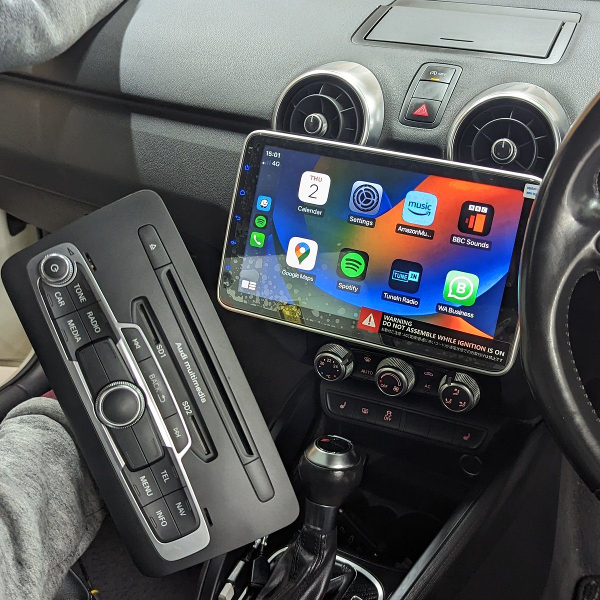 InCarMusic1's tweet image. 📲 Audi A1 with defective original screen, had no other solution but to fit a single din floating android screen 10" with Apple CarPLay, Reverse Camera, Youtube &amp;amp; Netflix.

🌐 incarmusic.co.uk/universal-sing…

 #audia1 #audia1sportback #audia1sline #audia1club #audia1forum #audia1tfsi