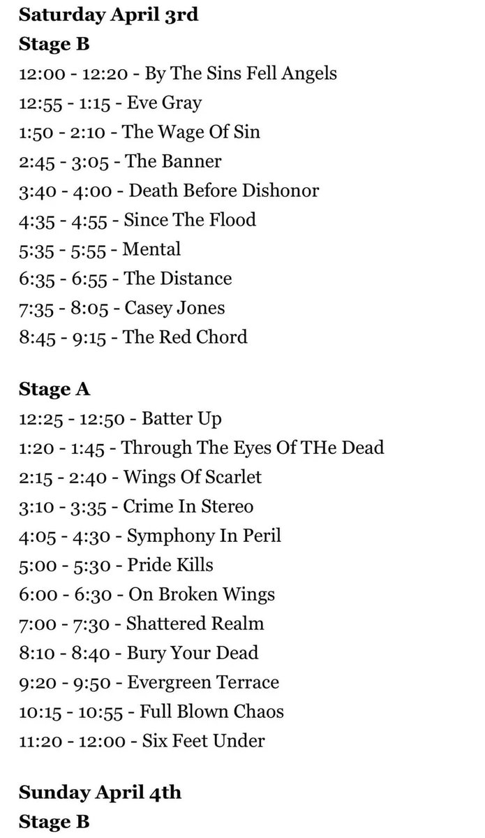 Fuck choosing albums- choose your BunnyFest 2004 schedule
