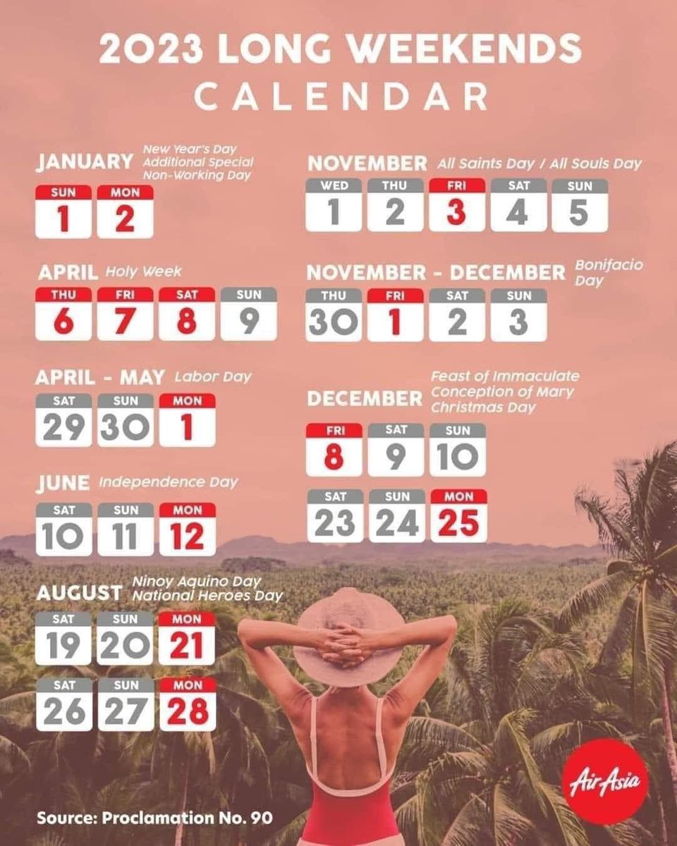Waanderventure's tweet image. Long weekends for 2023!! 📣📣

Plan and book ahead to save some time and money. DM, comment or send a message through here: wcatravel.com/justjuliee

#WCATravelAndTours #TravelBusiness #TravelAndTourism #BeOneOfUs