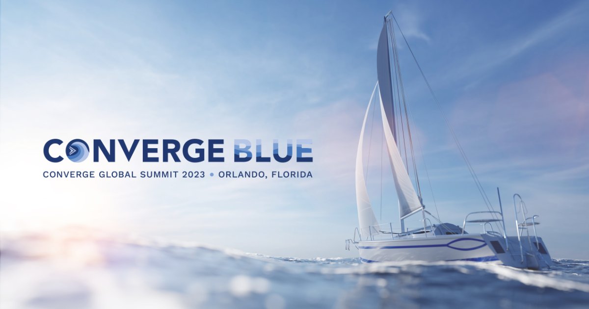 ConvergeTSC's tweet photo. We're setting sail into 2023 as we wrap up our Converge Global Summit! ⛵ On the final day of #ConvergeBlue, we're continuing breakouts &amp; applying shared knowledge to our go-to-market strategy. Thank you to our Converge family &amp; partners and cheers to another great CGS! #CGS2023 https://t.co/aqKALTcVSF