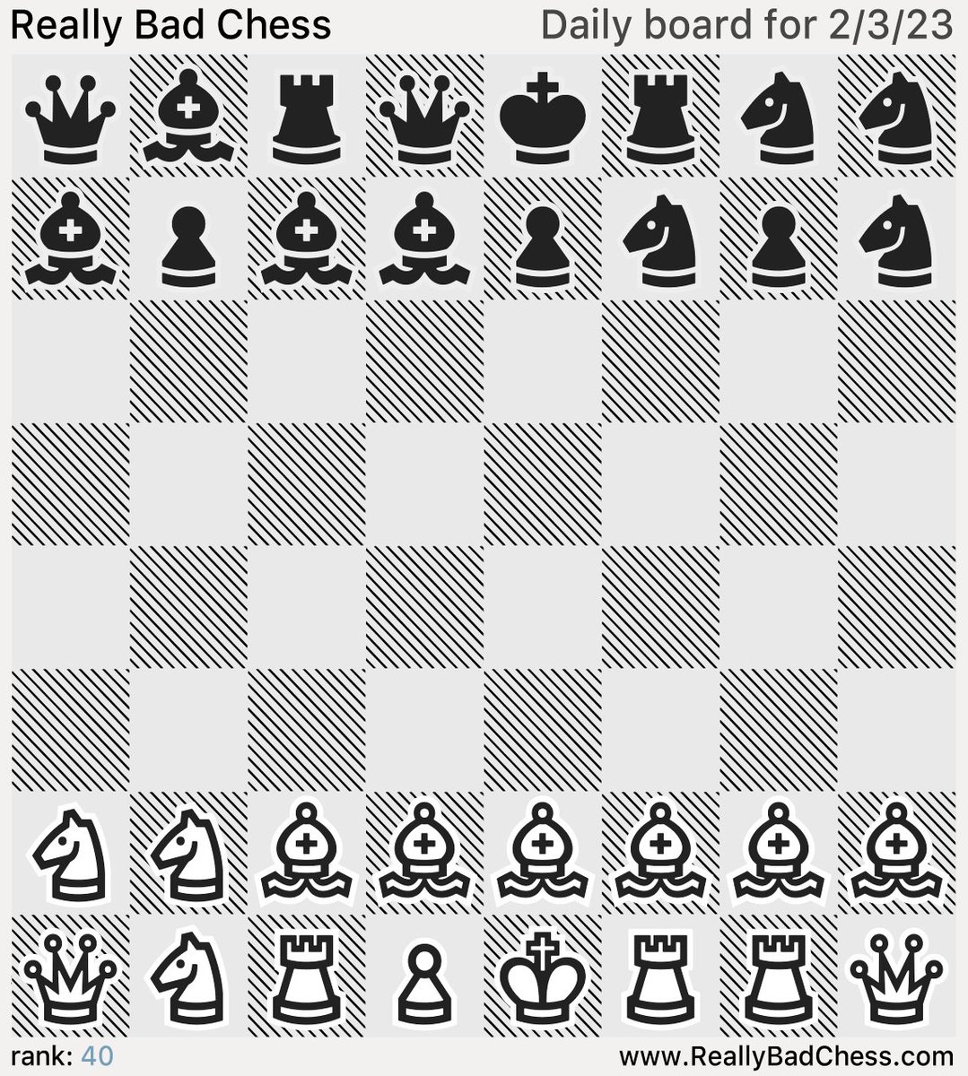 ReallyBadChess's tweet photo. Today's Daily Board ~ #rbchess20230203 https://t.co/a0bsNl8452