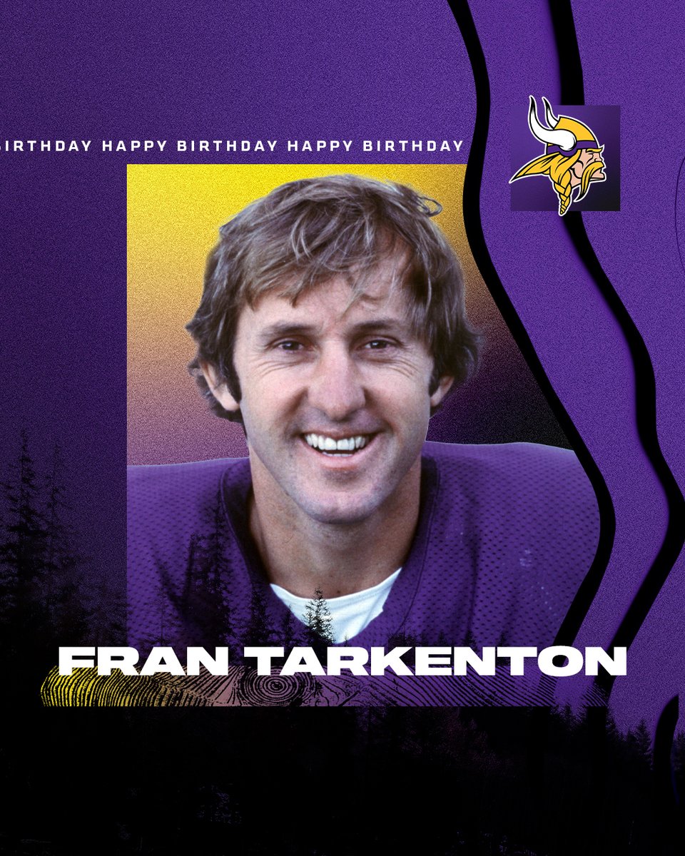 Vikings's tweet photo. Happy Birthday to Vikings Legend, @Fran_Tarkenton! 🎂 https://t.co/ayn5x2IQtP