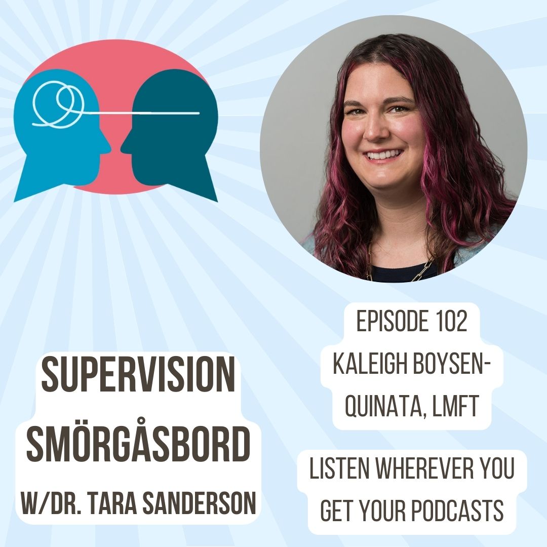 Did you listen to episode 102 yet? We talk about tons of great stuff like: - Teach your supervisee to involve the family. - Increase your use of Role Play with your supervisee - Help your supervisees explain how involving parents benefits kids.