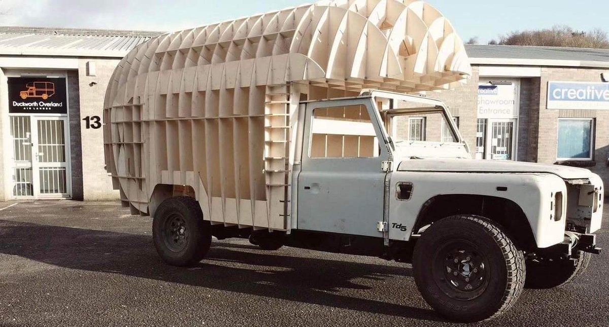 CaravanCloud's tweet photo. MEET THE AUROCH…an absolute beast of an rv!😱 

Produced by the customs workshop, Duckworth Overland, this modified defender costs just over $430k 

Capable of muddy trails, off roads, grassy hills and river beds, it’s the uptime adventure companion 🤙

#uniqueoftheweek https://t.co/n5GJlFbuOx